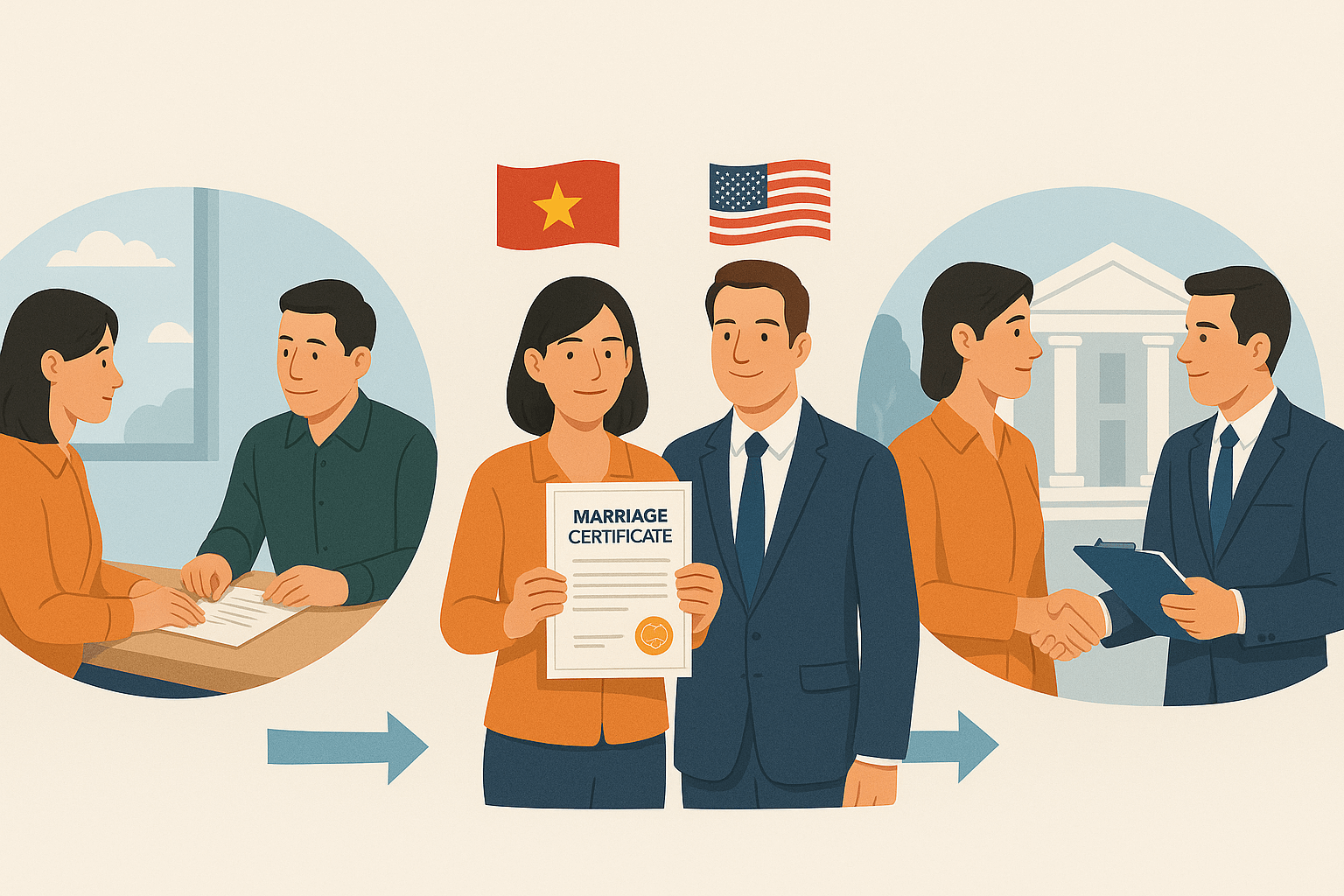 quy trình đăng ký kết hôn với người nước ngoài