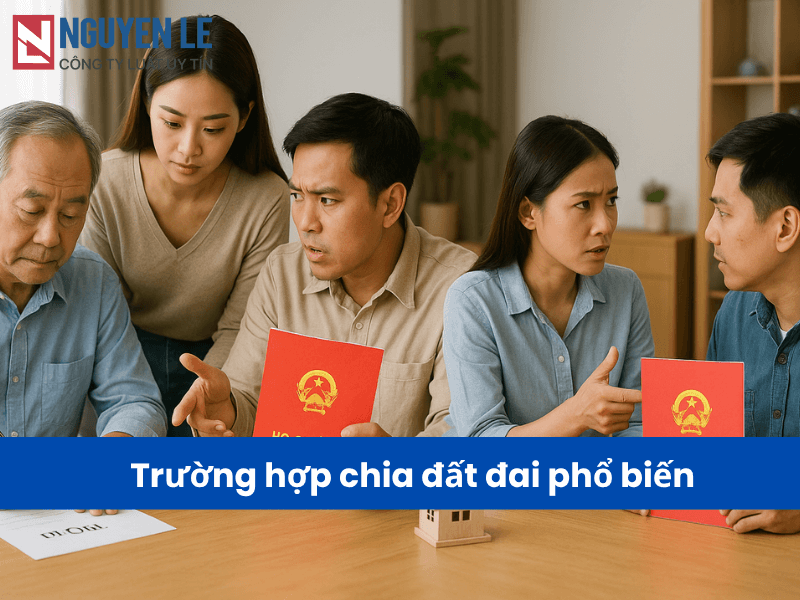 Trường hợp chia đất đai phổ biến