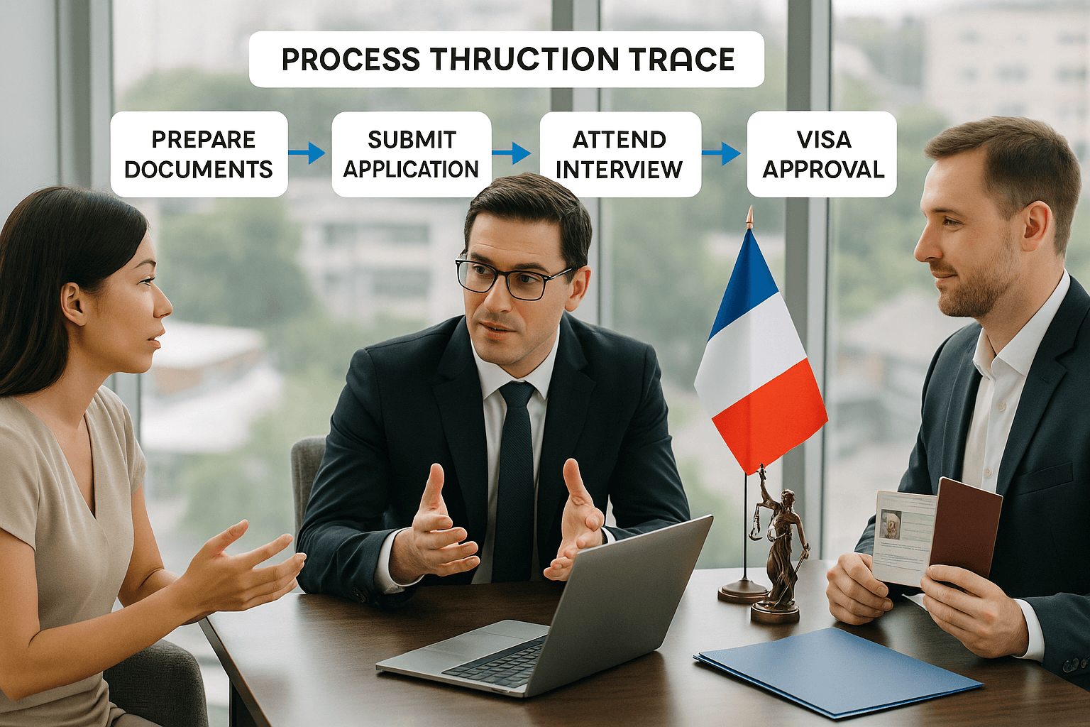 Quy trình thực hiện thủ tục visa sang pháp