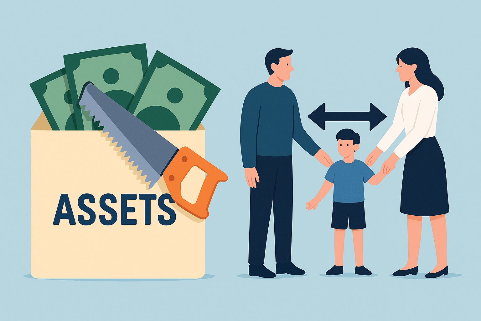 Phân chia tài sản và quyền nuôi con